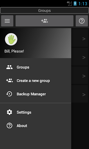 Android application Bill, please! screenshort