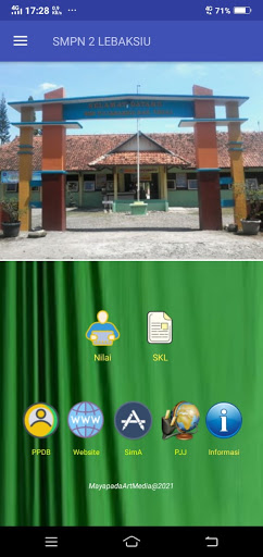 Android application SMPN 2 LEBAKSIU screenshort