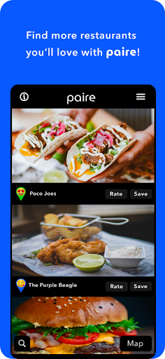 Android application Paire: AI Guide for Foodies screenshort