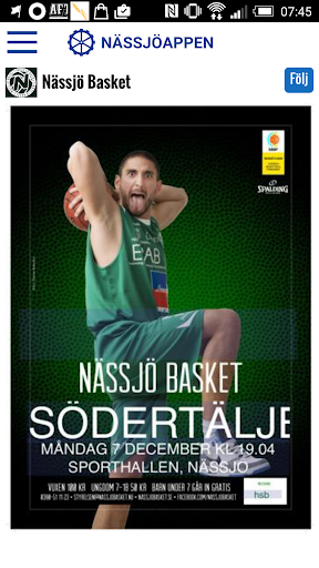 Android application NässjöAppen screenshort