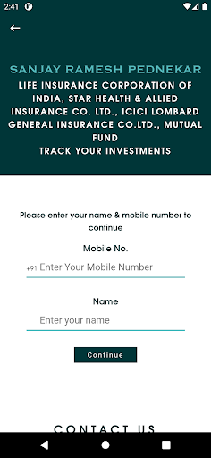 Sarth Financial Services Screen 2