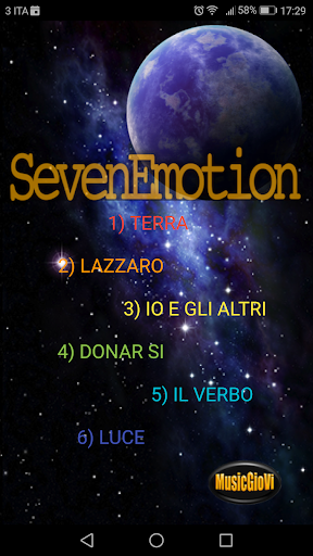 Android application Sevenemotion screenshort