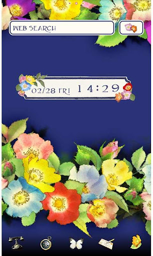 Android application -Navy & Roses- Theme +HOME screenshort
