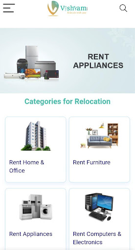 Android application Vishyam: Rent AC and Appliance screenshort