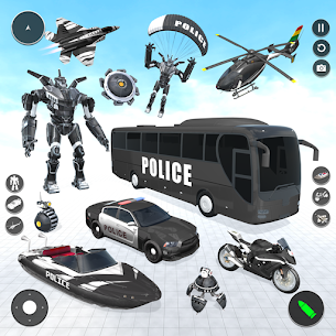 Police Bus Robot Car Games 1