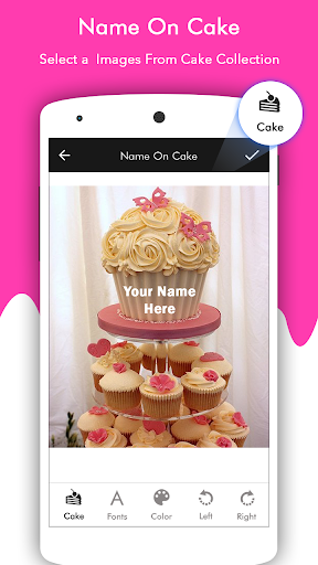 Android application Name On Cake screenshort