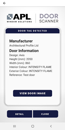 APL Door Scanner Screen 3