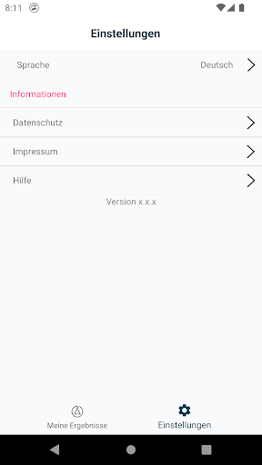 Android application Mein Laborergebnis screenshort
