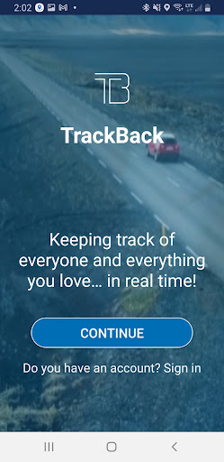 Android application Track Back screenshort