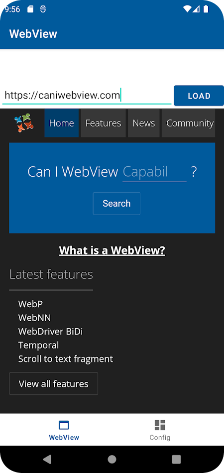 #3. CanIWebView - WebView Test App (Android) Által: WebView Community Group