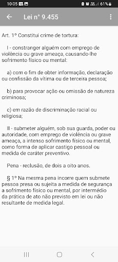 Lei n° 9.455 Crimes de Tortura Screen 2