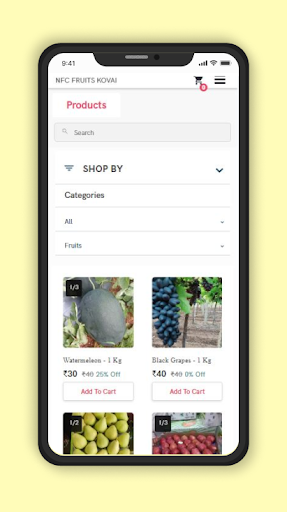 Android application NFC Fruits kovai screenshort