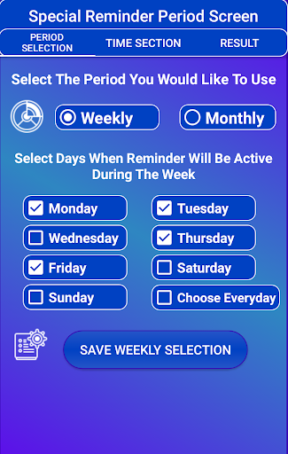 VIP Blue Reminder Screen 3