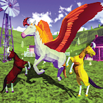 Cover Image of Descargar Flying Unicorn Simulator:Man P  APK