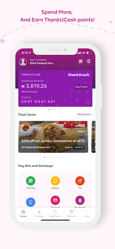 Screenshot of ThankUCash