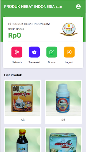 Android application PRODUK HEBAT INDONESIA screenshort