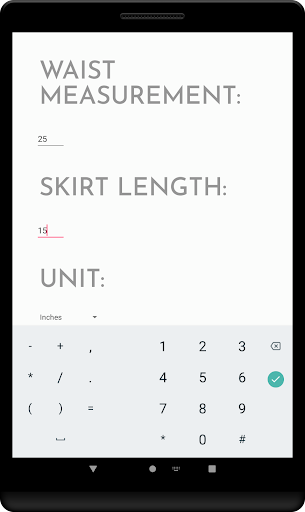 Circle Skirt Calculator - Sew Screen 3