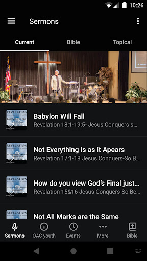 Android application Open Arms Church App screenshort