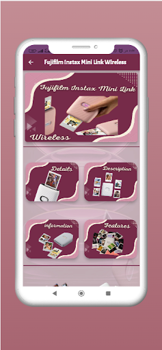 Android application Fujifilm Instax MiniLnk guide screenshort