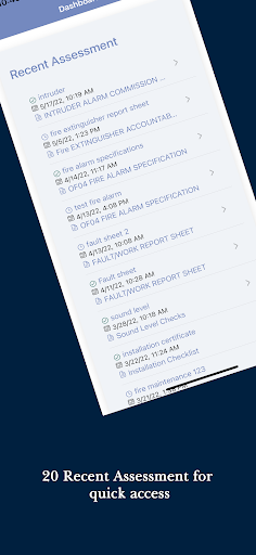 Android application Facilities Compliance App screenshort