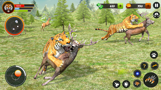 Jeux tigres d'animaux sauvages