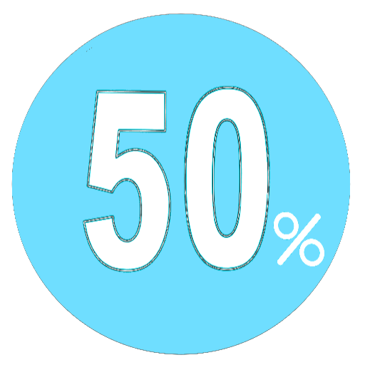 50% logo