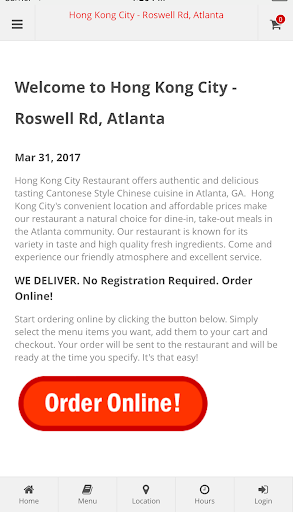 Android application Hong Kong City Atlanta screenshort