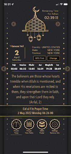 Android application Namaz Vakitleri Ramadan 2024 screenshort
