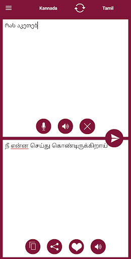 Tamil - Kannada Translator Screen 2