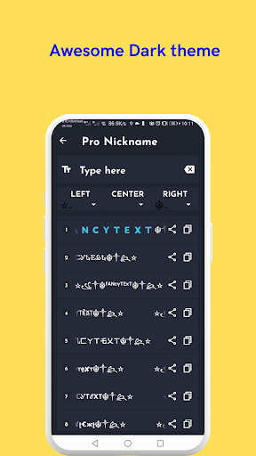 Android application Stylish Fonts - ProfileNamePro screenshort