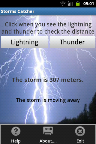 Android application Storms Catcher screenshort