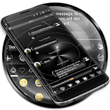 SMS Messages Spheres Black Theme icon