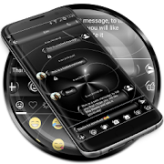 SMS Messages Spheres Black Theme