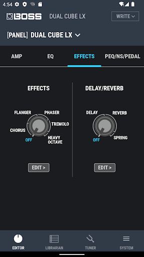 Screenshot of DUAL CUBE LX EDITOR