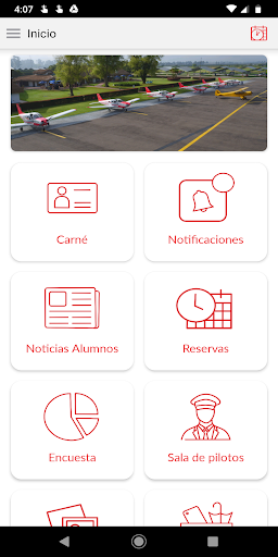 Android application Aeroclub de Colombia screenshort