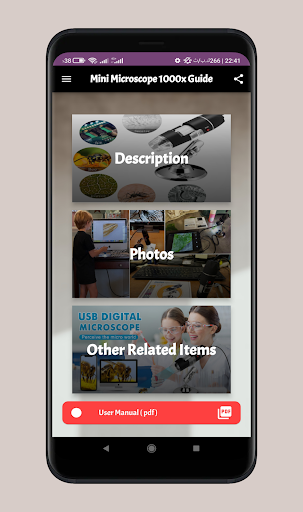 Android application mini microscope 1000x guide screenshort