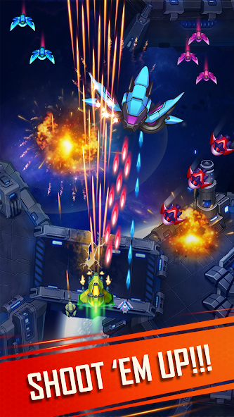 WindWings: Space shooter, Galaxy attack (Premium) 1.0.58 APK + Mod (Unlimited money) untuk android