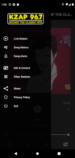 KZAP 96.7 Screen 2