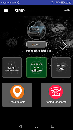 Android application Sirio CarLink screenshort