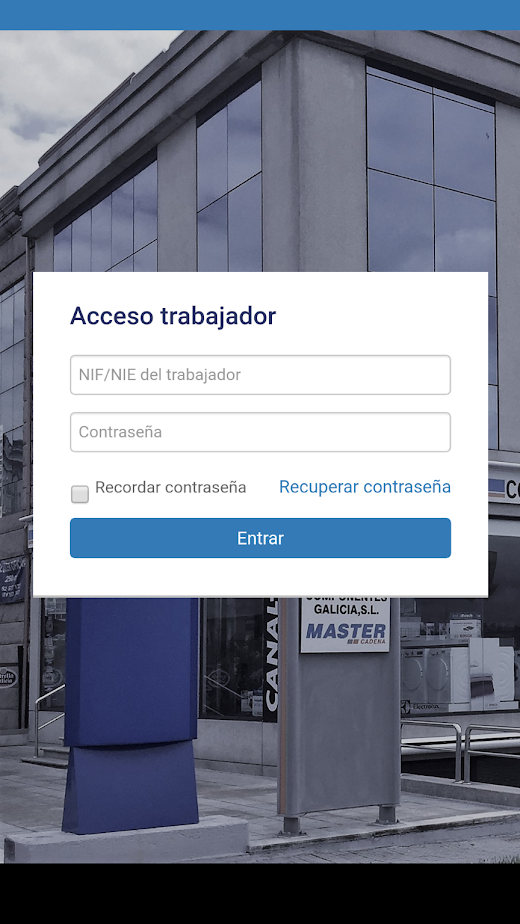 Android application Taprega Trabajadores screenshot