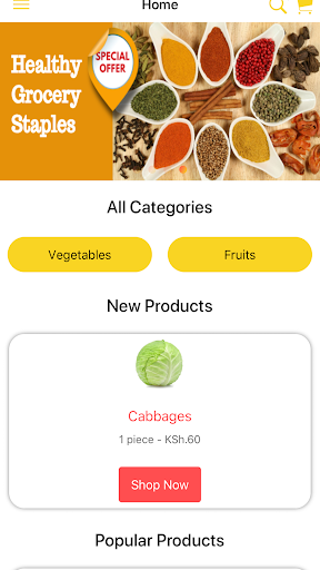 Tele Groceries Screen 2