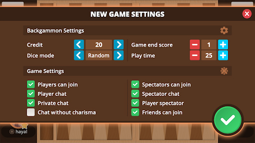 Backgammon Online Screen 3