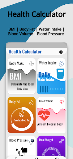 Android application BMI Calculator screenshort