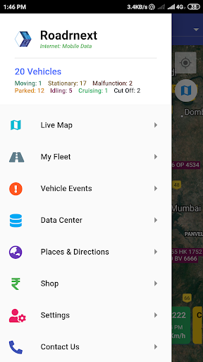 Android application Roadrnext screenshort