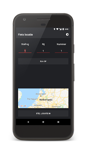 Android application Fiets locatie screenshort