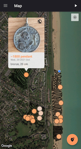 Android application Treasure Logger - Metal detect screenshort