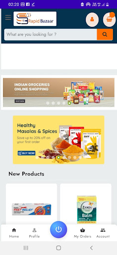 Android application Rapid Bazaar screenshort