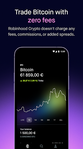 Android application Robinhood Crypto screenshort