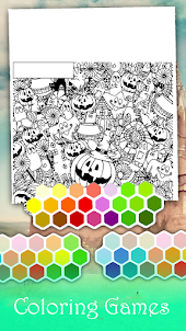 Halloween Coloring GameGlitter