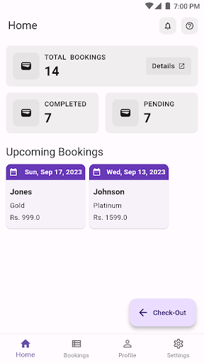 Android application Washly Partner screenshort